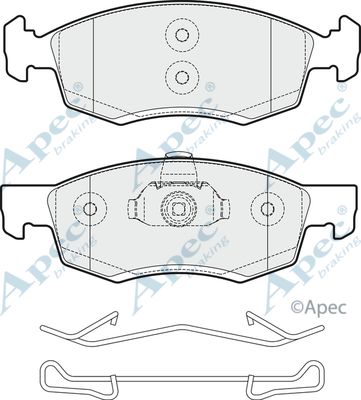 APEC BRAKING Комплект тормозных колодок, дисковый тормоз PAD2017